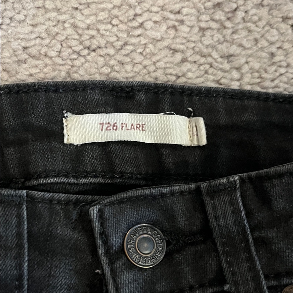 Levi's Black High-Rise Flare Jeans - Picture 2 of 7